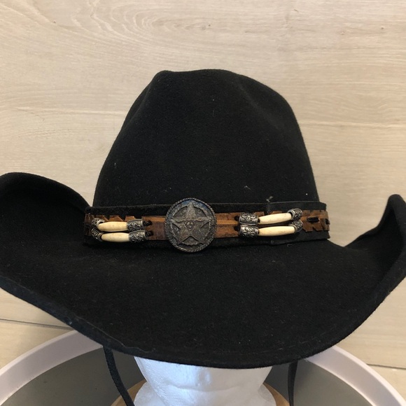 Bullhide Accessories - Bullhide Skynard Black Wool Felt Cowboy Hat Adult Unisex Large